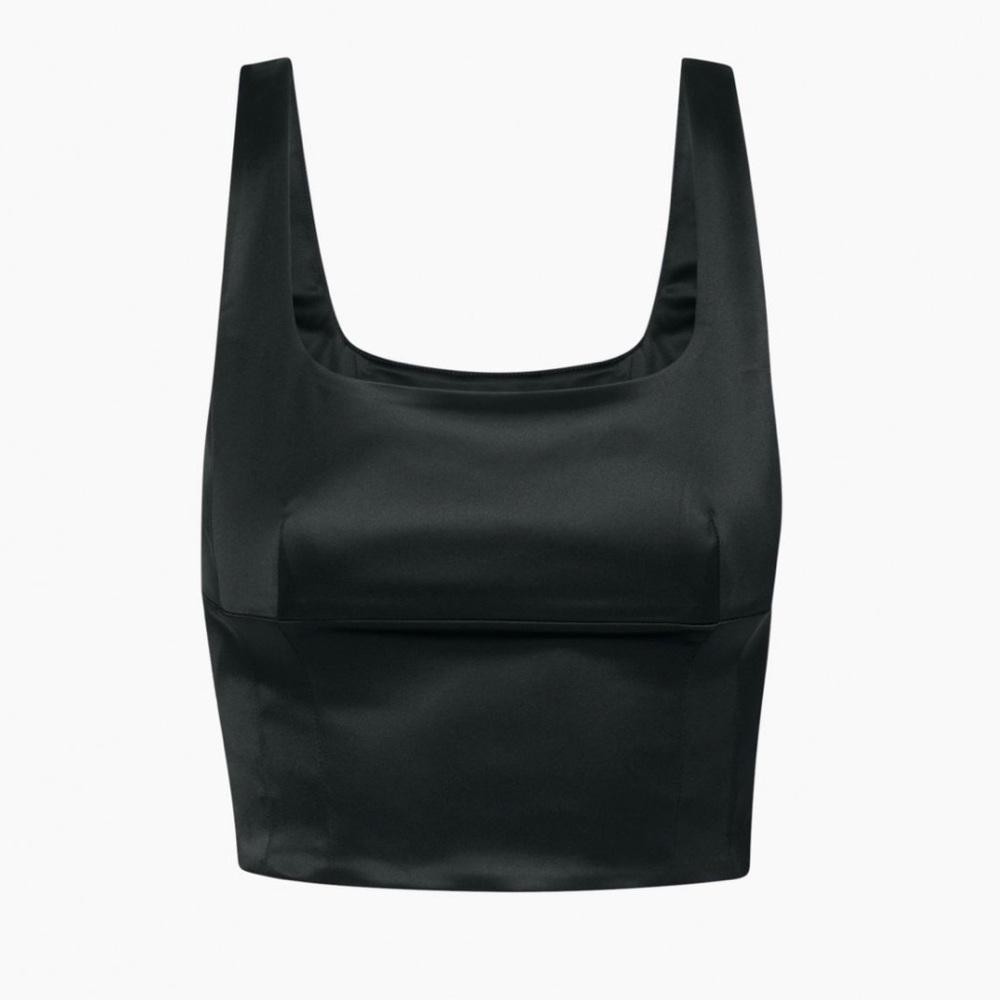 Wilfred BLACK Shine Bustier Top (Size: Small)